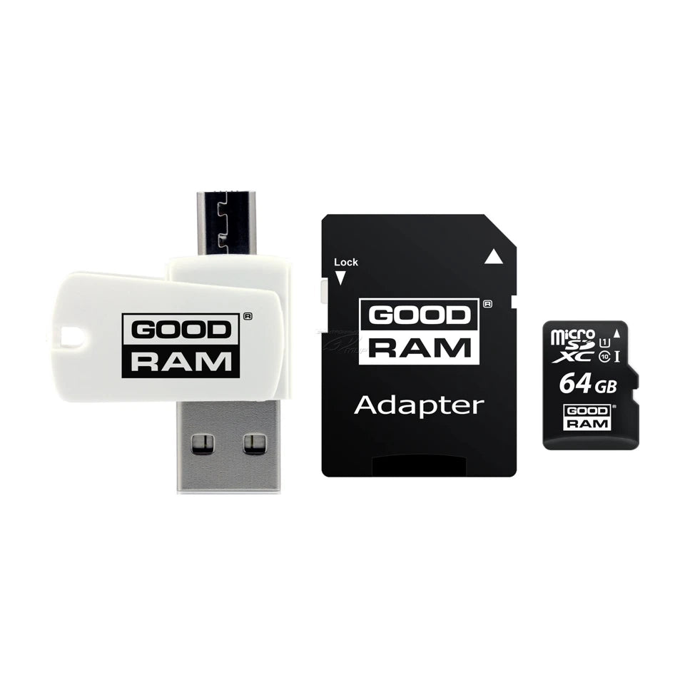 Goodram All in one M1A4-0640R12 scheda di memoria 64 GB MicroSDXC Classe 10 UHS-I + Il lettore di schede