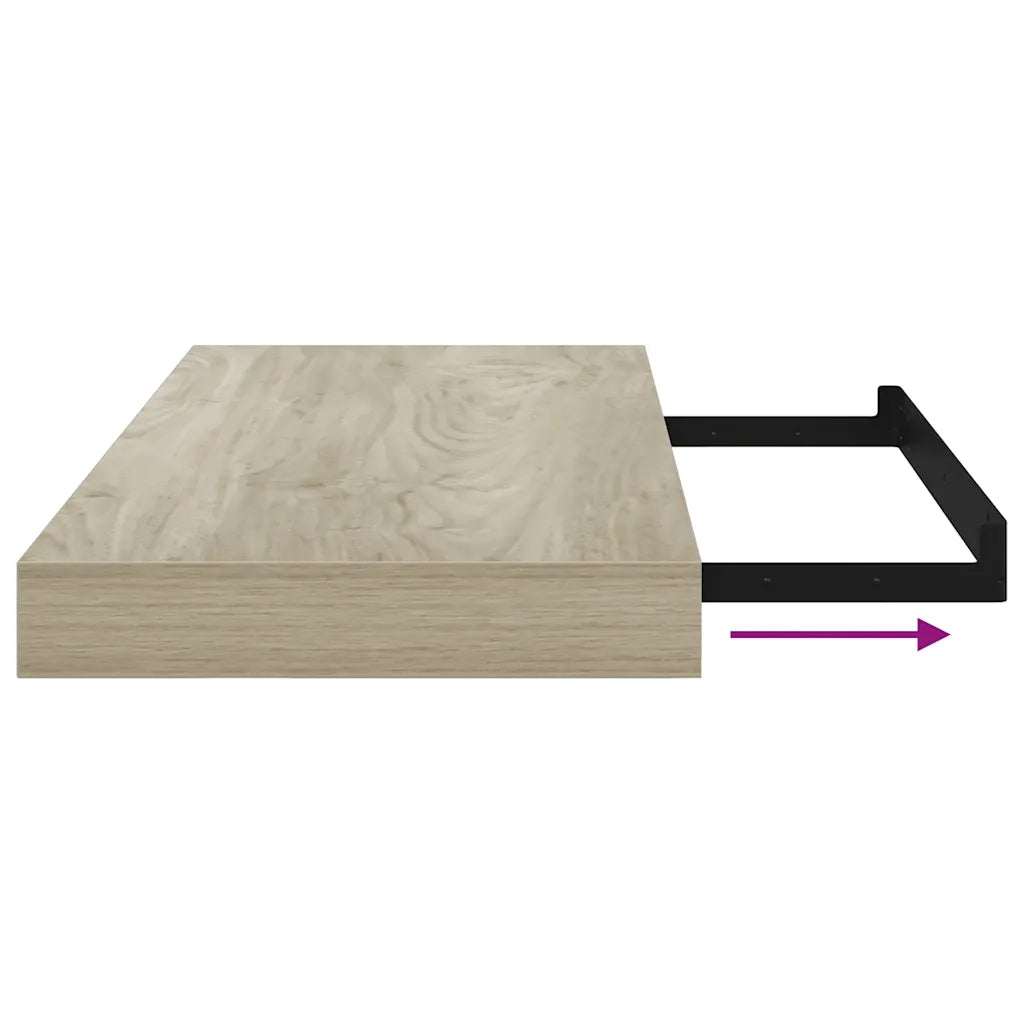 Scaffale a Parete Rovere 40x23x3,8 cm in MDF 323871