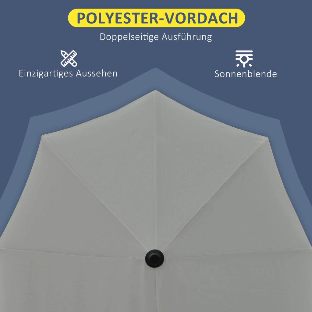 Sonnenschirm Halbrund ¨C zephmum ¨C Grigio Scuro 190x200 cm