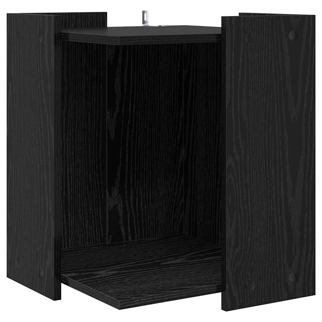Rifugio per lettiera per gatti Rovere Nero 42 x 42 x 51 cm