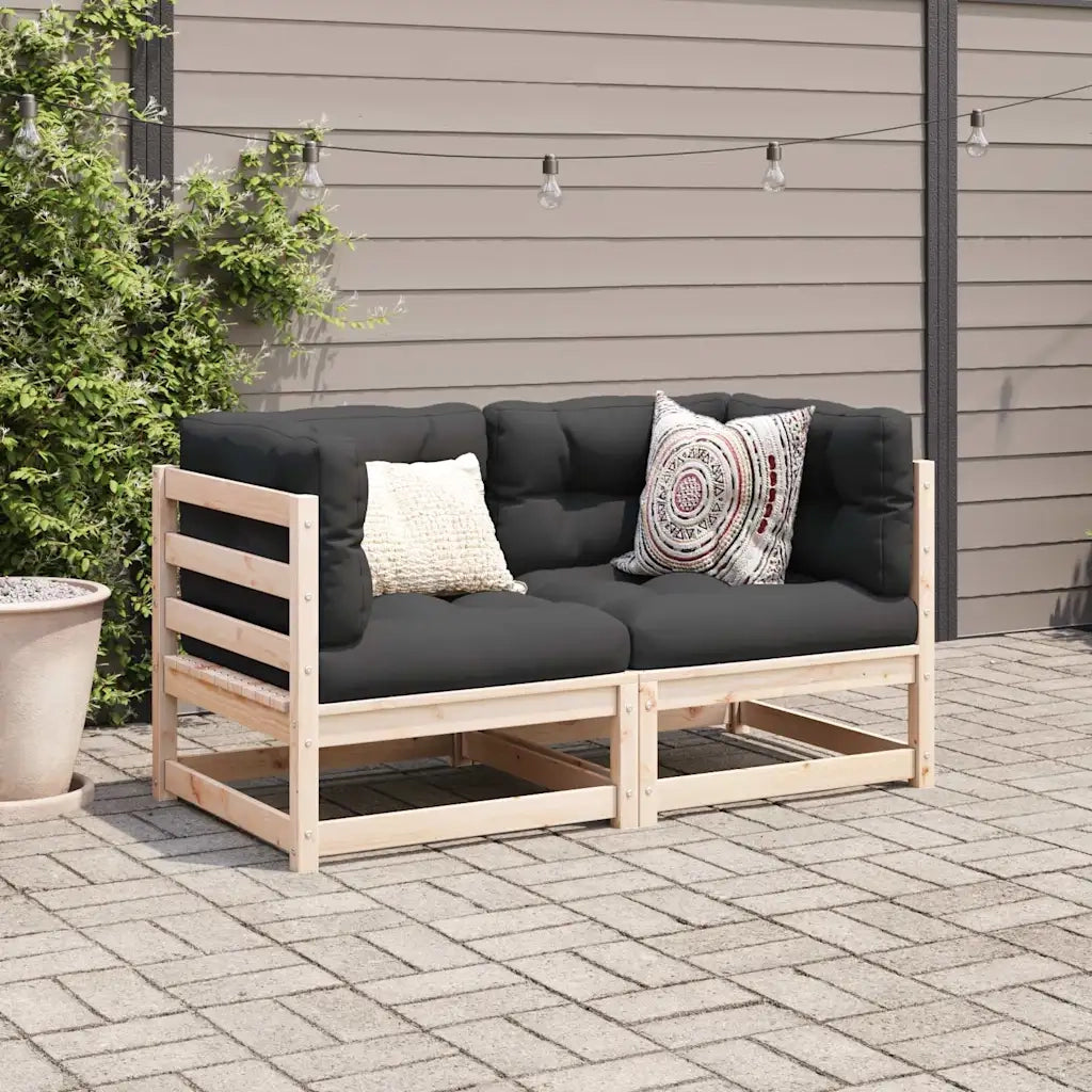 Set Divani da Giardino 2 pz | Set Salotto da Giardino in Legno Massello di Pino