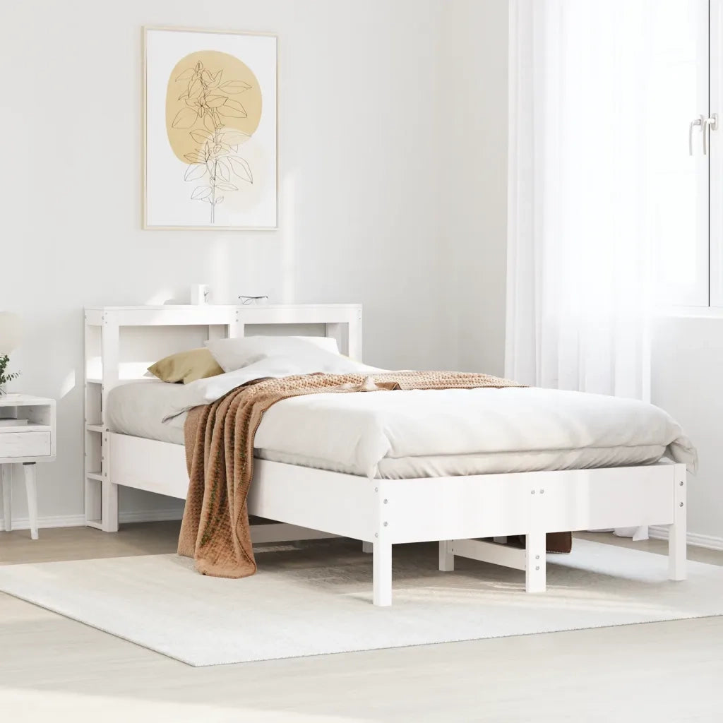 vidaXL Letto senza Materasso Bianco 120x200 cm Legno Massello di Pino