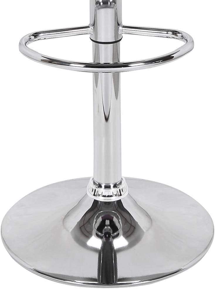Set 2 Sgabelli Cucina Seduta Pelle Imbottita Sgabello Girevole Casa Bar Bianco