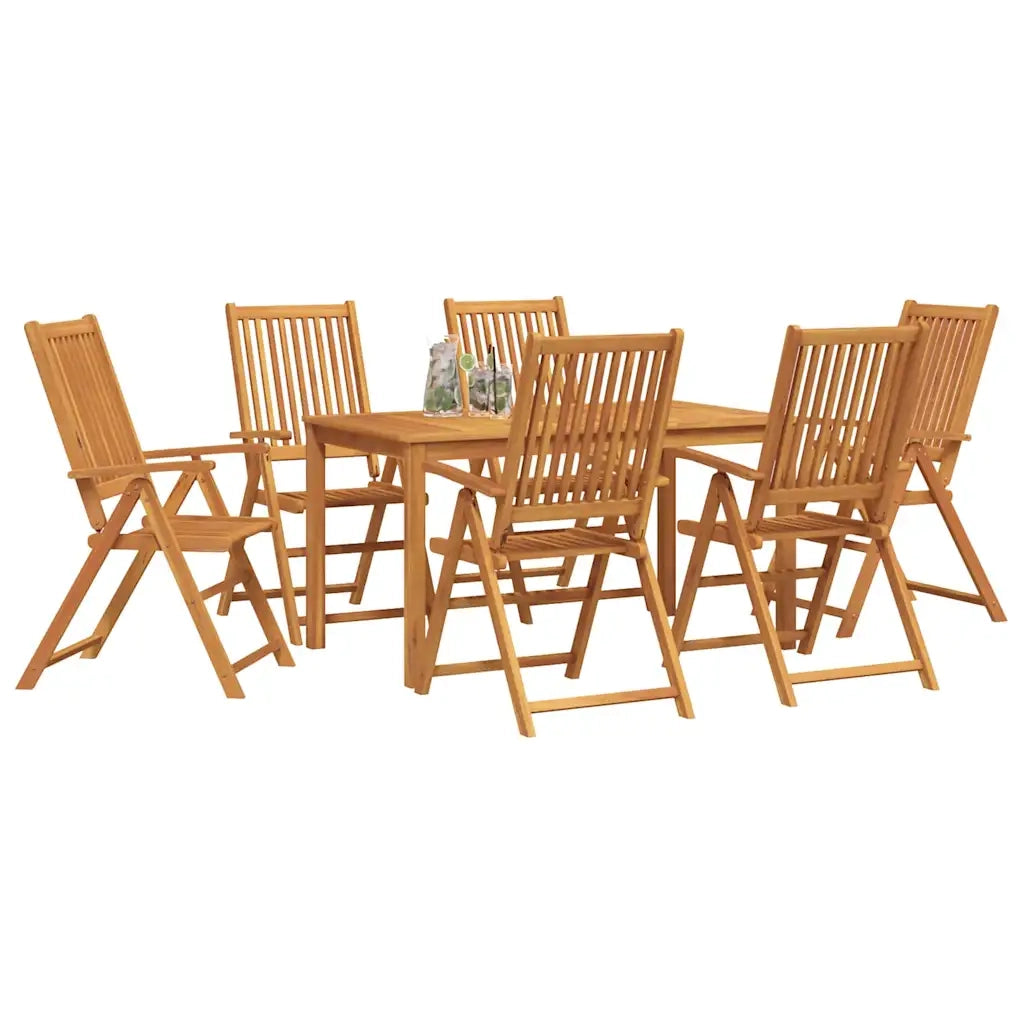 Set da Pranzo per Giardino 7 pcs Marrone 3394735