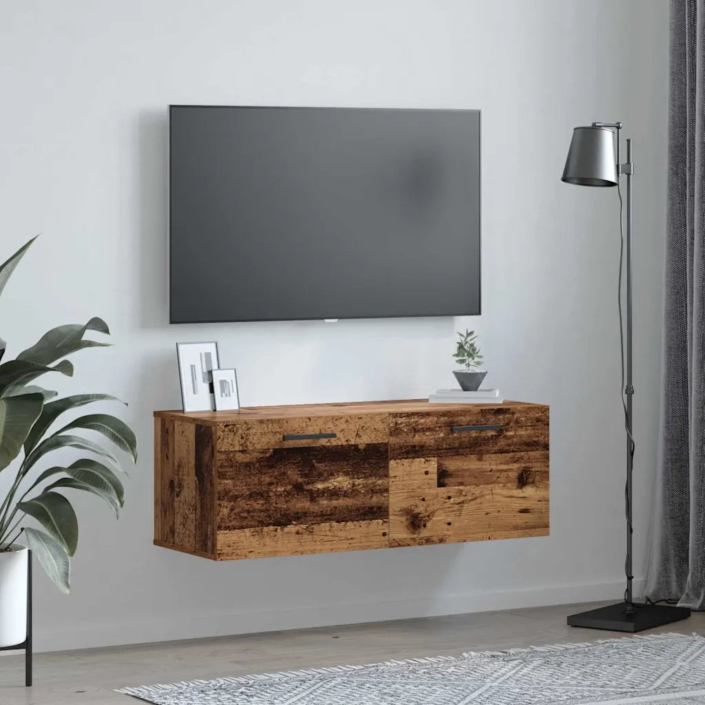 Armadietto a Muro | Mobile a Parete Legno vecchio 100 x 36.5 x 35 cm