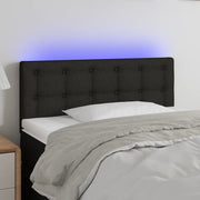 Testiera a LED-Testata con LED Nera 90x5x78/88 cm in Tessuto 385061