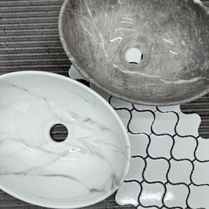 Lavabo Da Appoggio Rea Sofia Mini Grigio