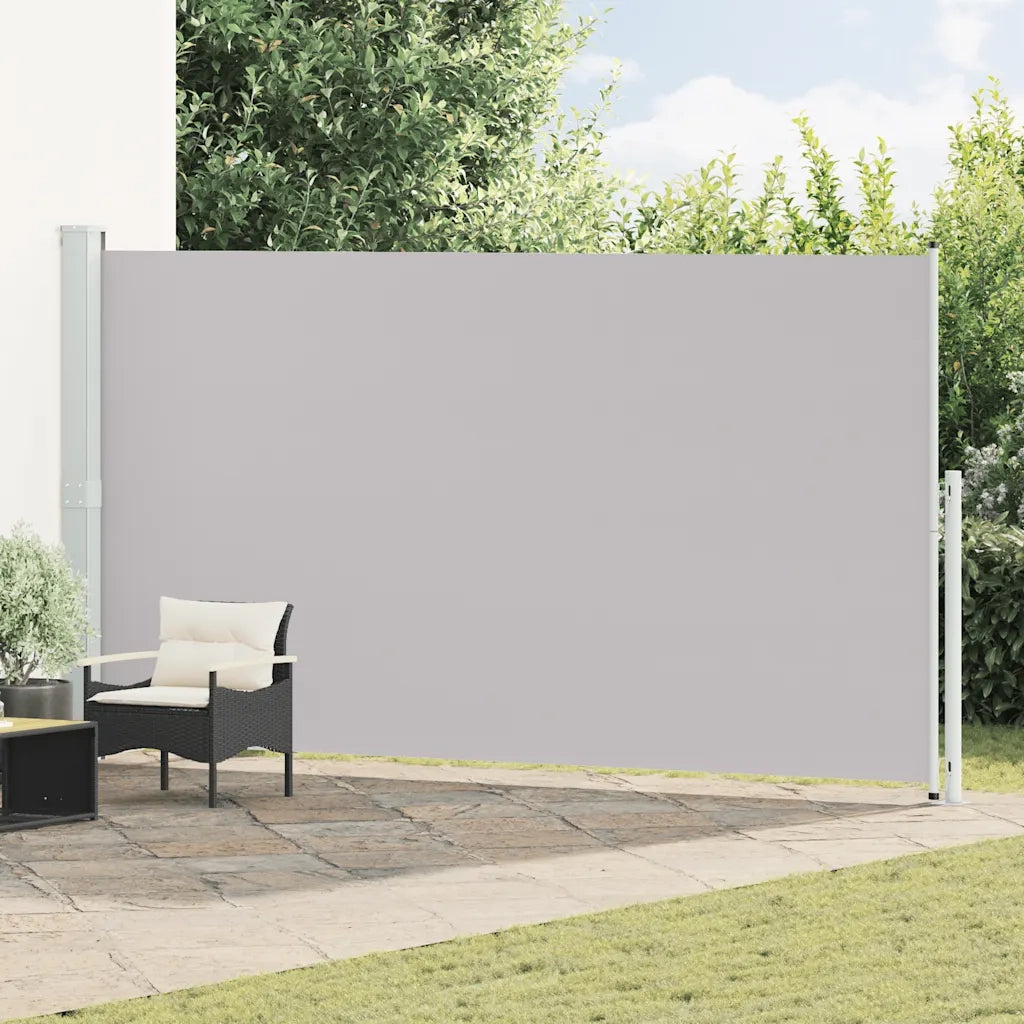 Tenda Laterale Retrattile per Patio 200x514 cm Grigia 313419