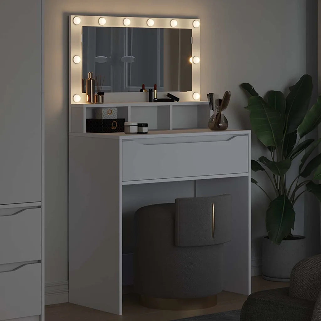 Tavoli da Trucco per Camera da Letto Bianco 80 x 39,6 x 135 cm