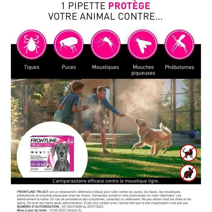 FRONTLINE TRI-ACT 20-40kg - 6 pipette