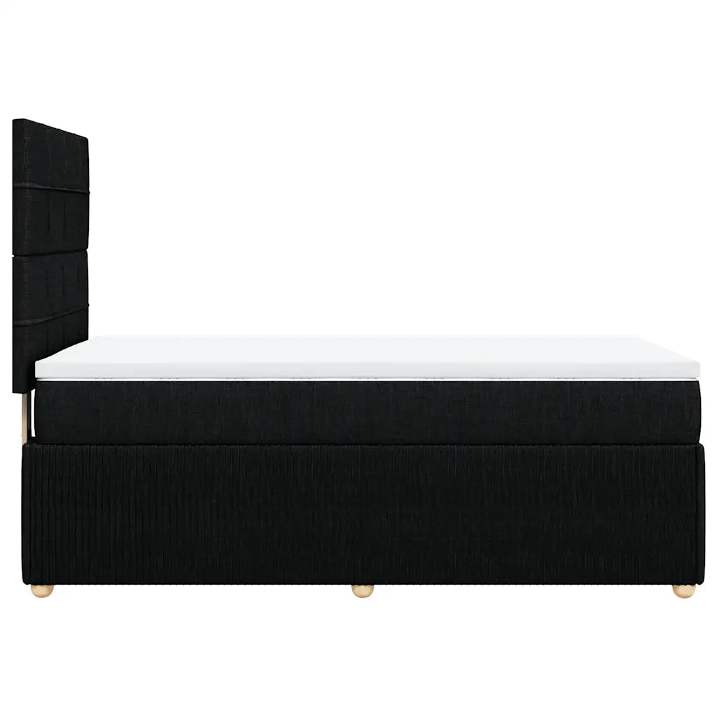 Giroletto a Molle con Materasso Nero 100x200 cm in Tessuto 3291969