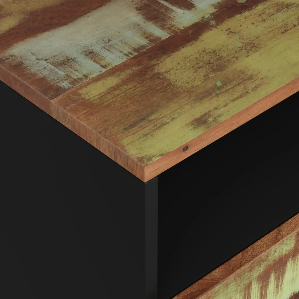 Comodino 50x33x62cm Legno Massello Recupero e Legno Multistrato cod mxl 30288