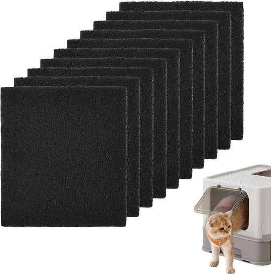 16 filtri attivi a carbone per gabbione per gatti - forti assorbenti - per eliminare odori da gabbione per gatti