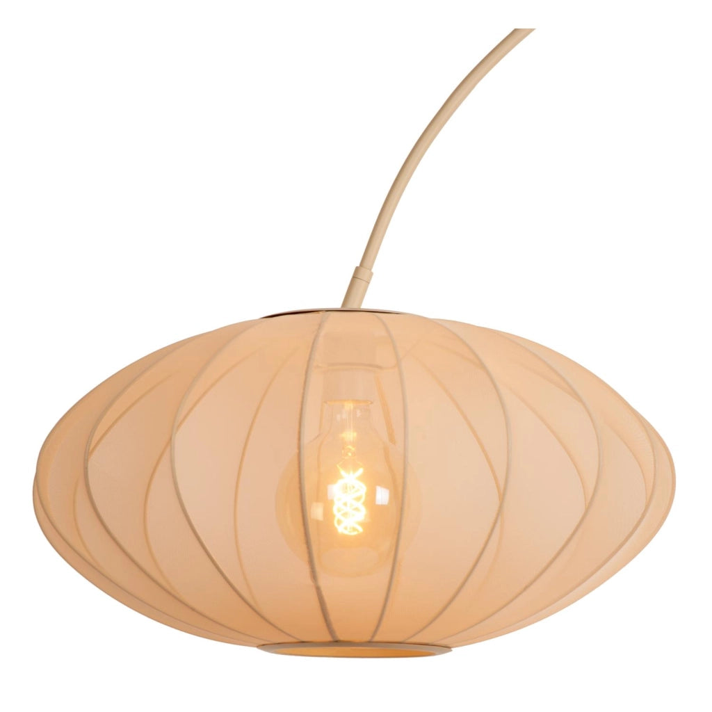 Lampada da terra ad arco CORINA 1xE27 crema Lucide