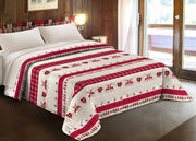 Trapunta Piumone Letto Invernale Imbottita 300gr Scaldanotti Sestriere - 1 Piazza - Rosso