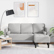 Divano angolare 3 posti  Grigio nuvola 160 cm Tessuto