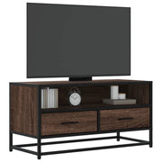 vidaXL Mobile TV Rovere Marrone 80x34,5x40cm Legno Multistrato Metallo