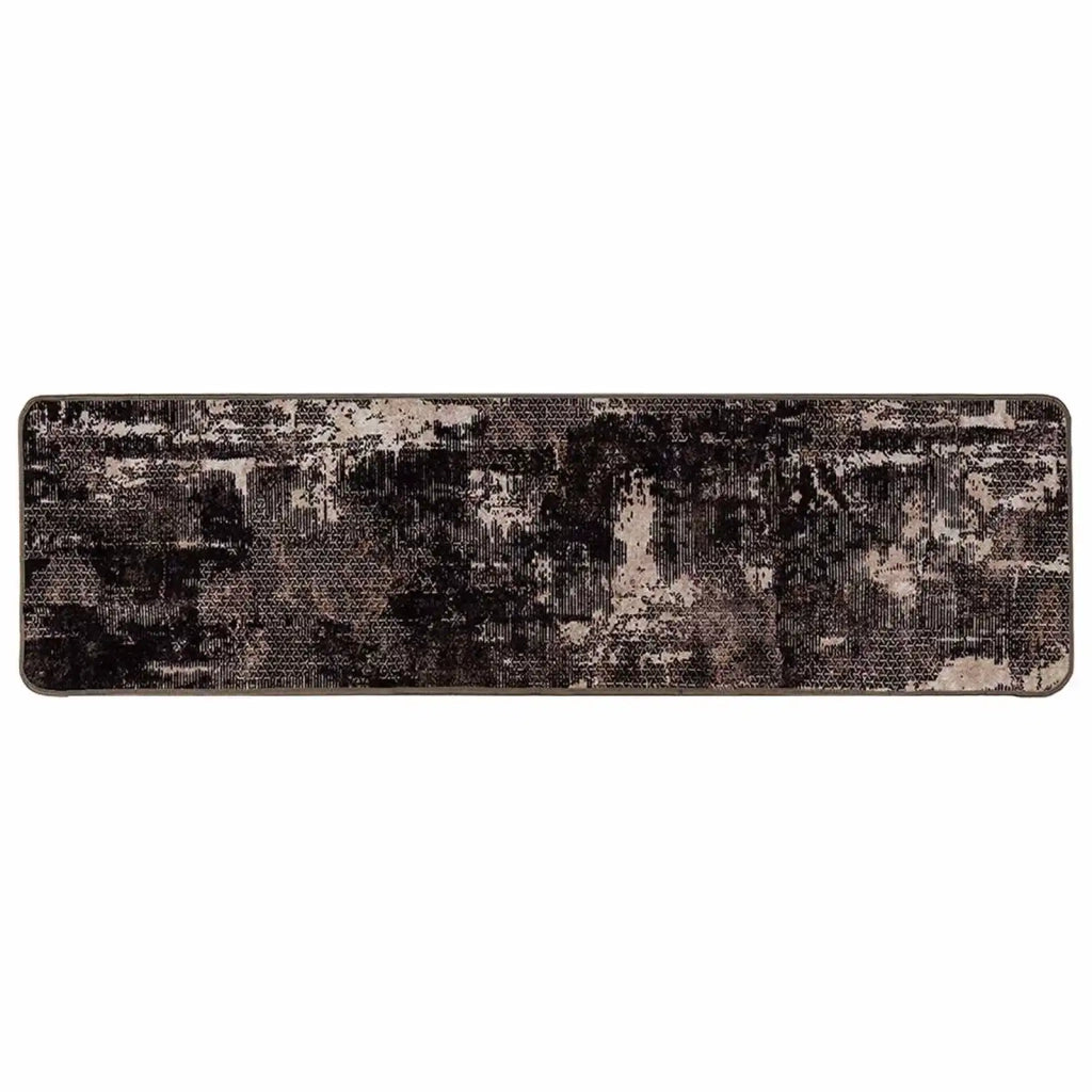 Runner in Moquette | Runner Tappeto MARSA Nero 50 x 200 cm Poliestere e PVC