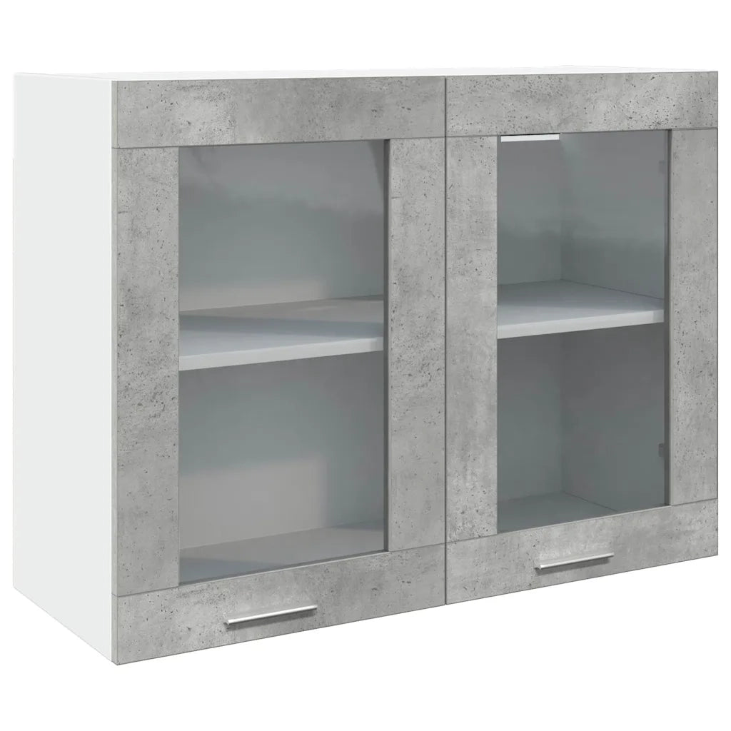 vidaXL Set Mobili da Bagno 7 pz “Lyon” Grigio Cemento