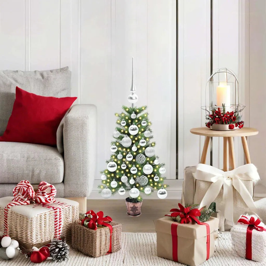 Albero di Natale con 150 LED con supporto Verde 65 cm PE 3396296
