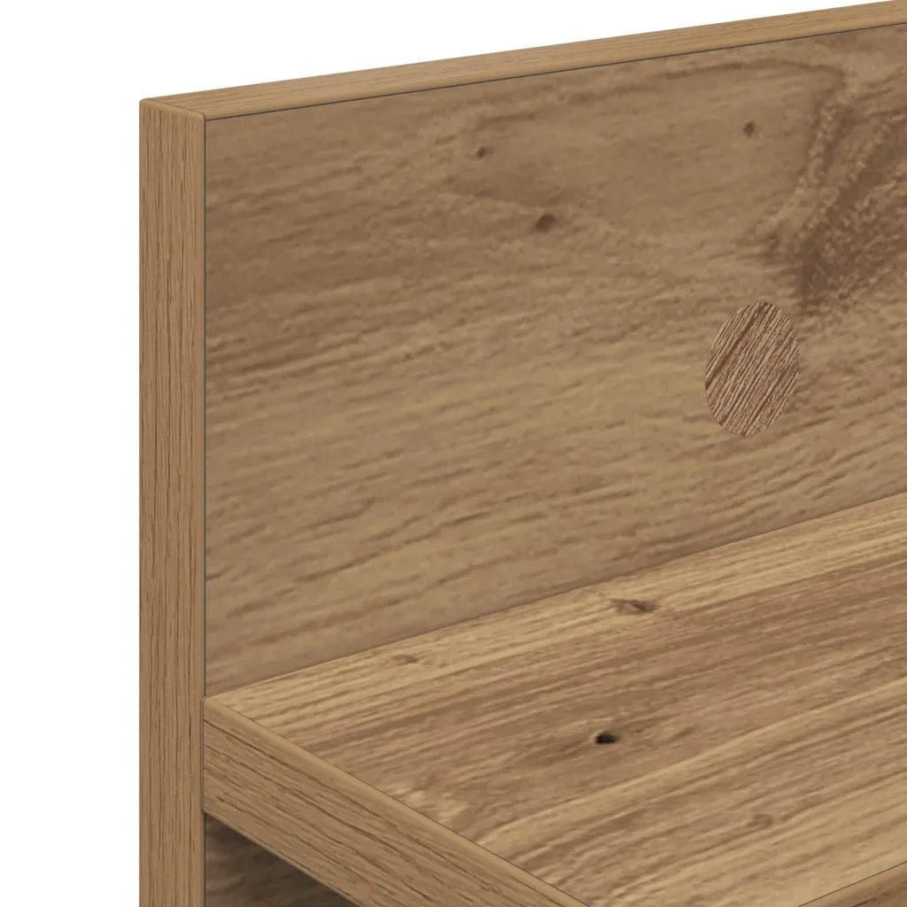 vidaXL Appendiabiti a muro rovere artigianale 100 x 10.5 x 18 cm