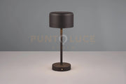 JEFF LAMPADA DA APPOGGIO RICARICABILE METALLO NERO ACCENSIONE TOUCH H. 30CM LED 1,5W 120lm, 3000K DIMMERABILE