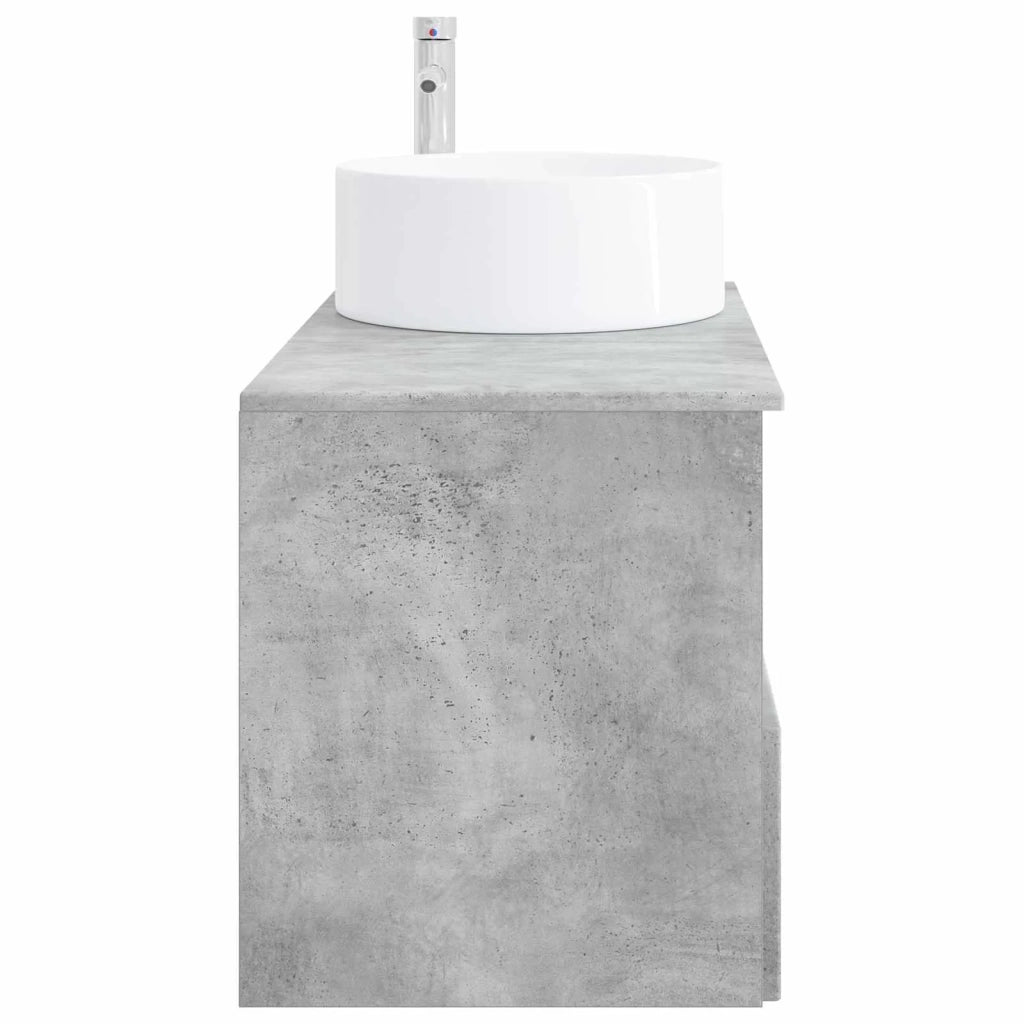 Set di mobili per il bagno 2 pz Grigio Cemento 3404107