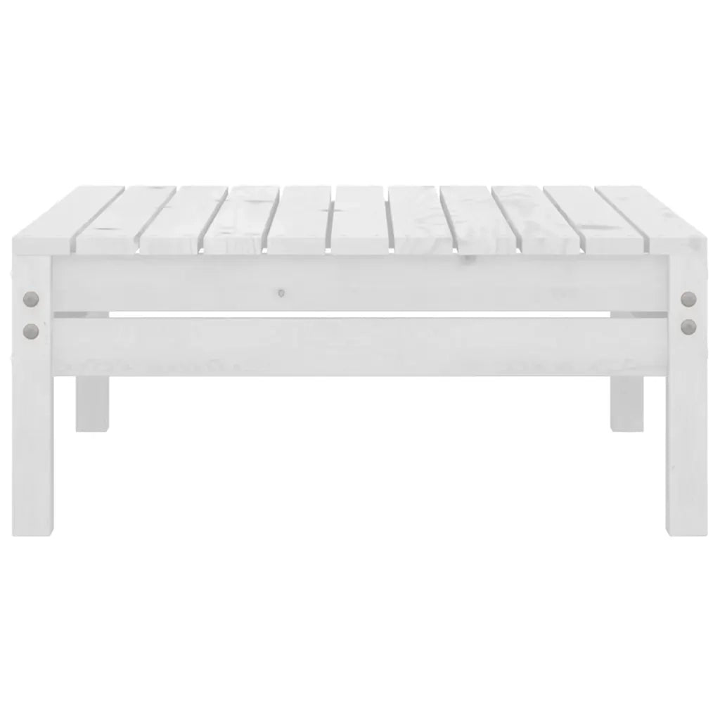 Poggiapiedi da Giardino Bianco in Legno Massello di Pino CFW3189143