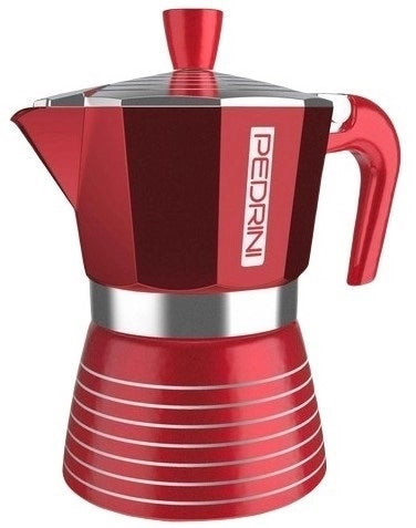 Caffettiera Caffè Moka infinity passion 3 tazze rossa Pedrini
