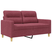 Divano | Divano da soggiorno | Sofa a 2 Posti Rosso Vino 120 cm in Tessuto