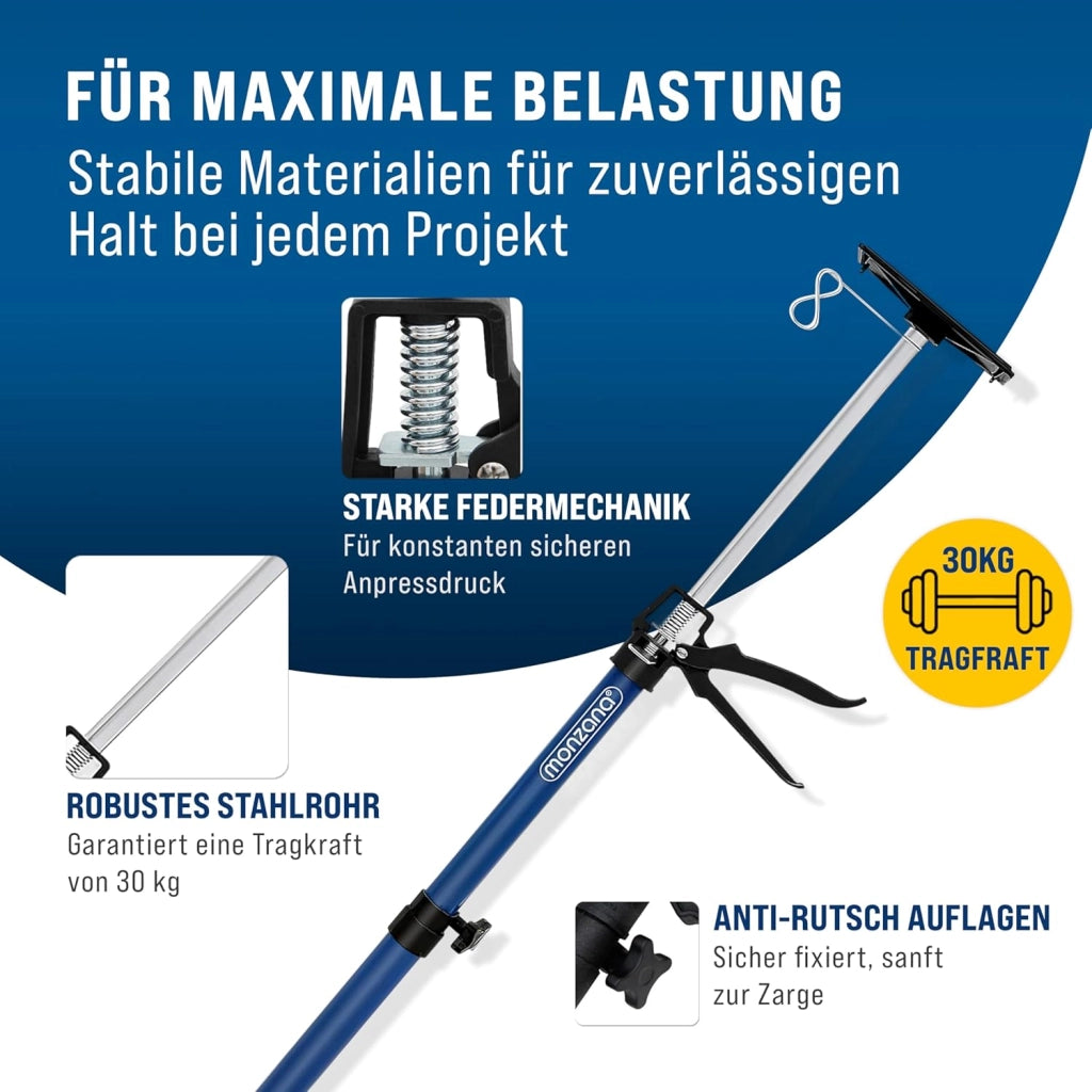 Supporto a Soffitto Set da 2 Regolabile da 115 a 290 centimetri Carico Massimo 30 chili Morsetto Telaio Parete