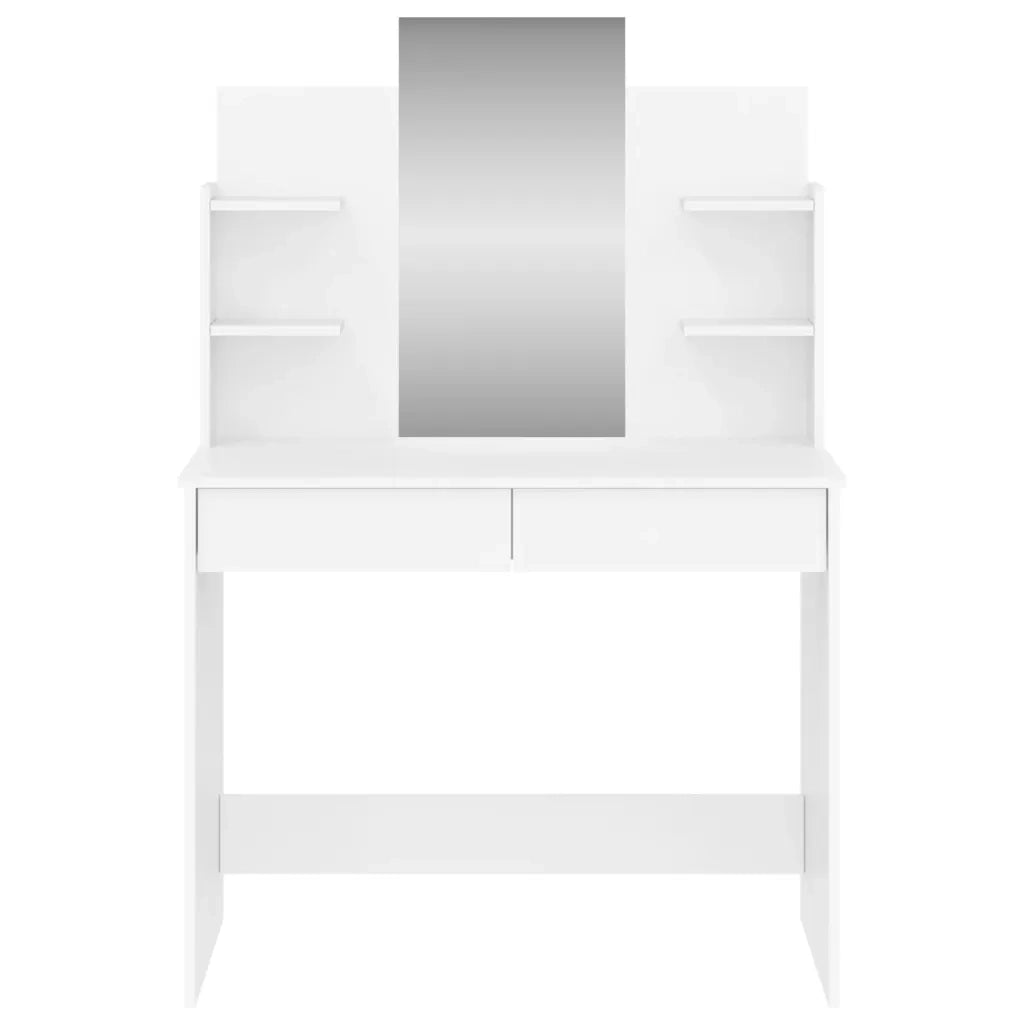 Toeletta con Specchio Bianco 96x39x142 cm