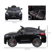 Macchina Elettrica per Bambini 12V con Licenza Mercedes GLA 45 AMG Nera