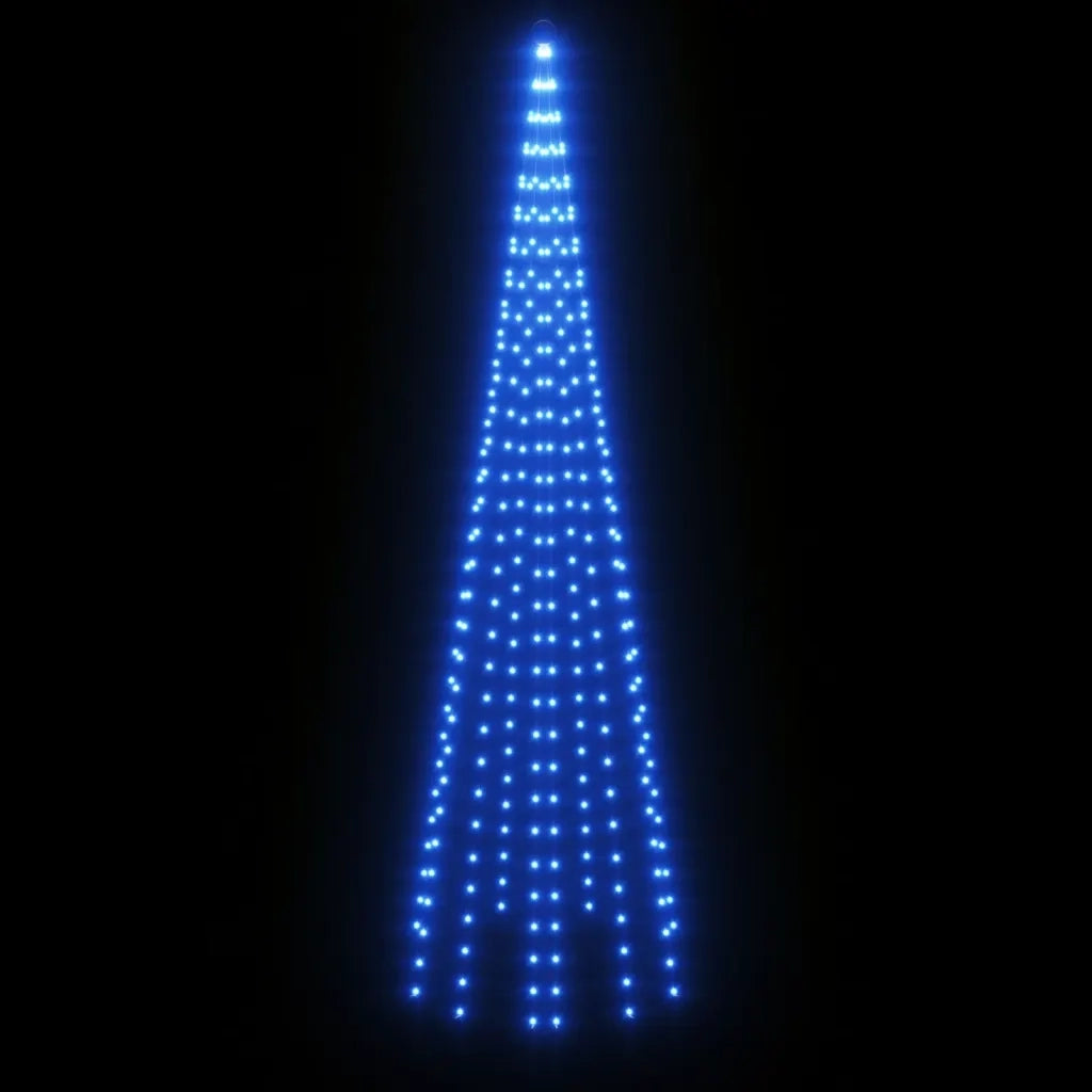 Albero di Natale Pennone Blu 310 LED 300 cm