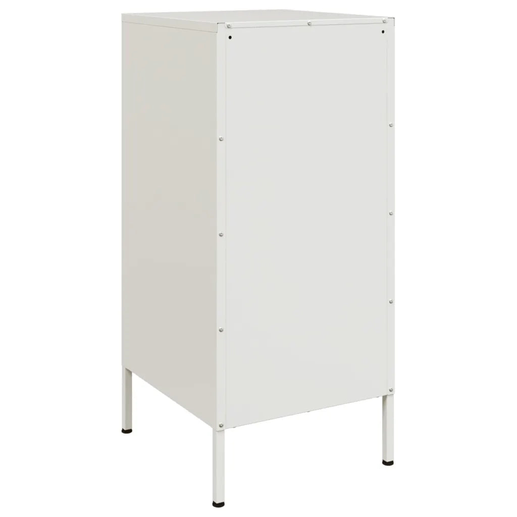 vidaXL Credenze 2 pz Bianche 36x39x79 cm in Acciaio