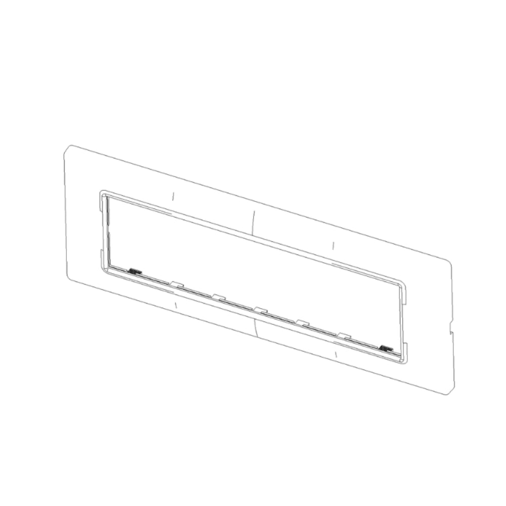 Placca vimar metallo modello plana 7 moduli argento metallizzato 14657.71