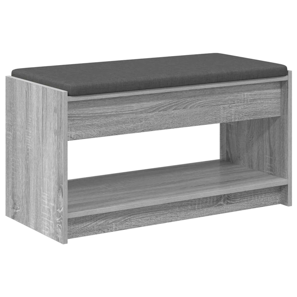 Panca per ingresso con cuscino Sonoma grigia 83 x 38 x 45 cm 891581
