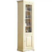 Vetrina colonna arte povera 2 ante legno bianco anticato 68x47x220 - Mobili 2G