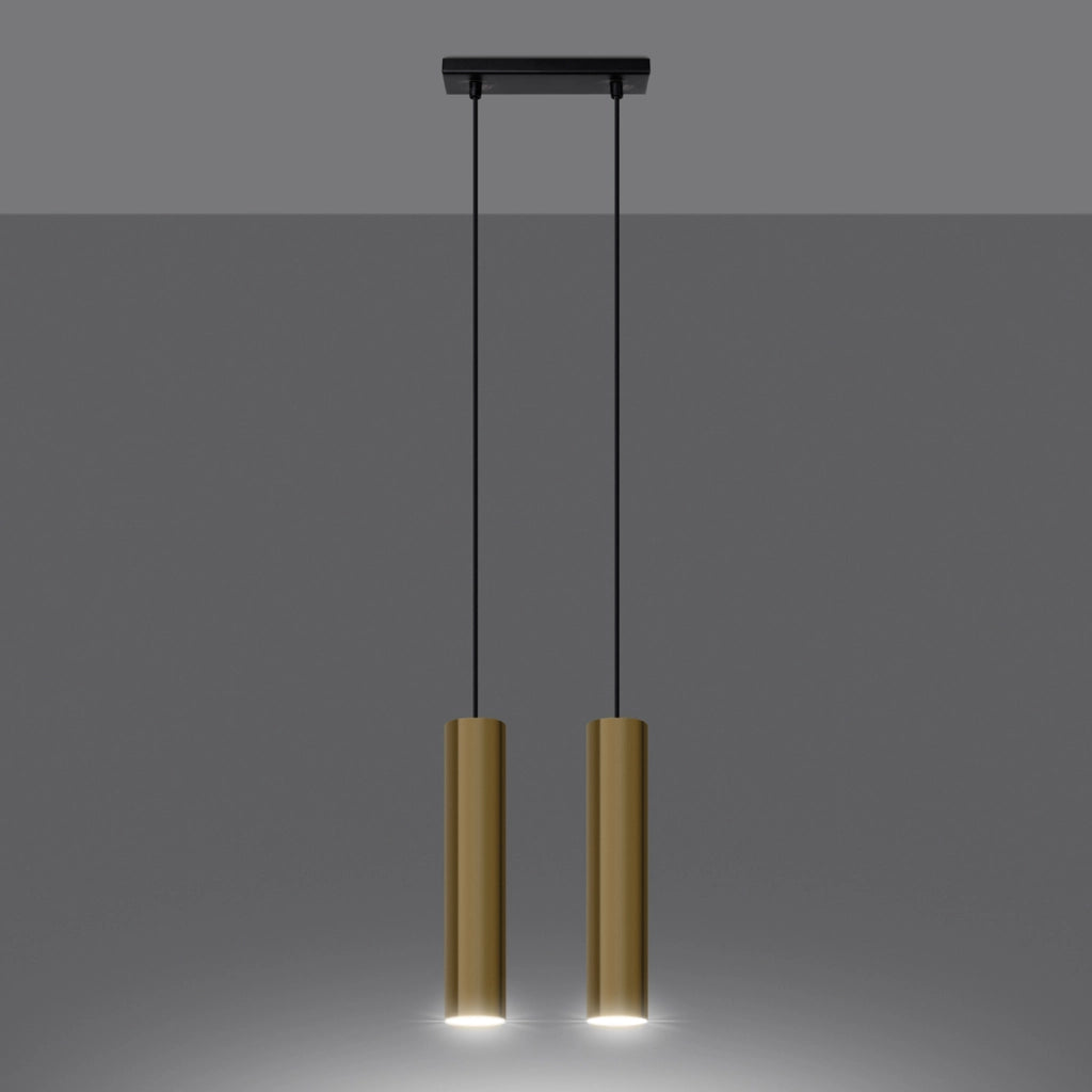 Sospensione Modeno doppio tubo oro 2xGU10 Pure Lume