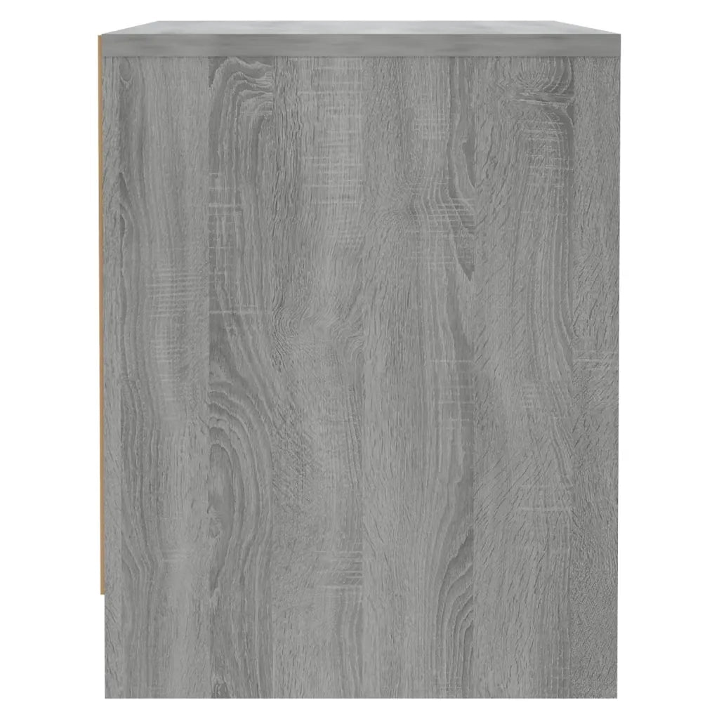 Set di 2 Comodini | Armadio da Notte | Mobiletto da notte Grigio Sonoma 45x34x44,5 cm in Truciolato