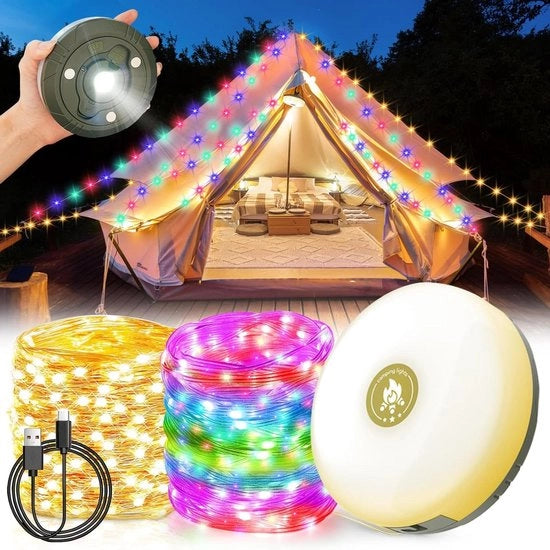 Illuminazione per Tenda Cavo di Illuminazione Portatile Esterno 10 m - Campeggio e Viaggi Decorazione