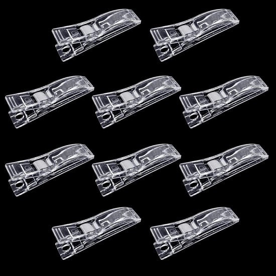10 pezzi di clip per tende di carta - Clip in plastica trasparente - Accessori pratici per tende di oscuramento