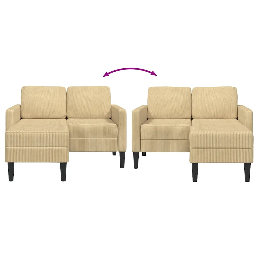 Divano 2 Posti con Chaise a L-Sofa 2 Posti con Chaise Verde Grigio 125 cm Lino
