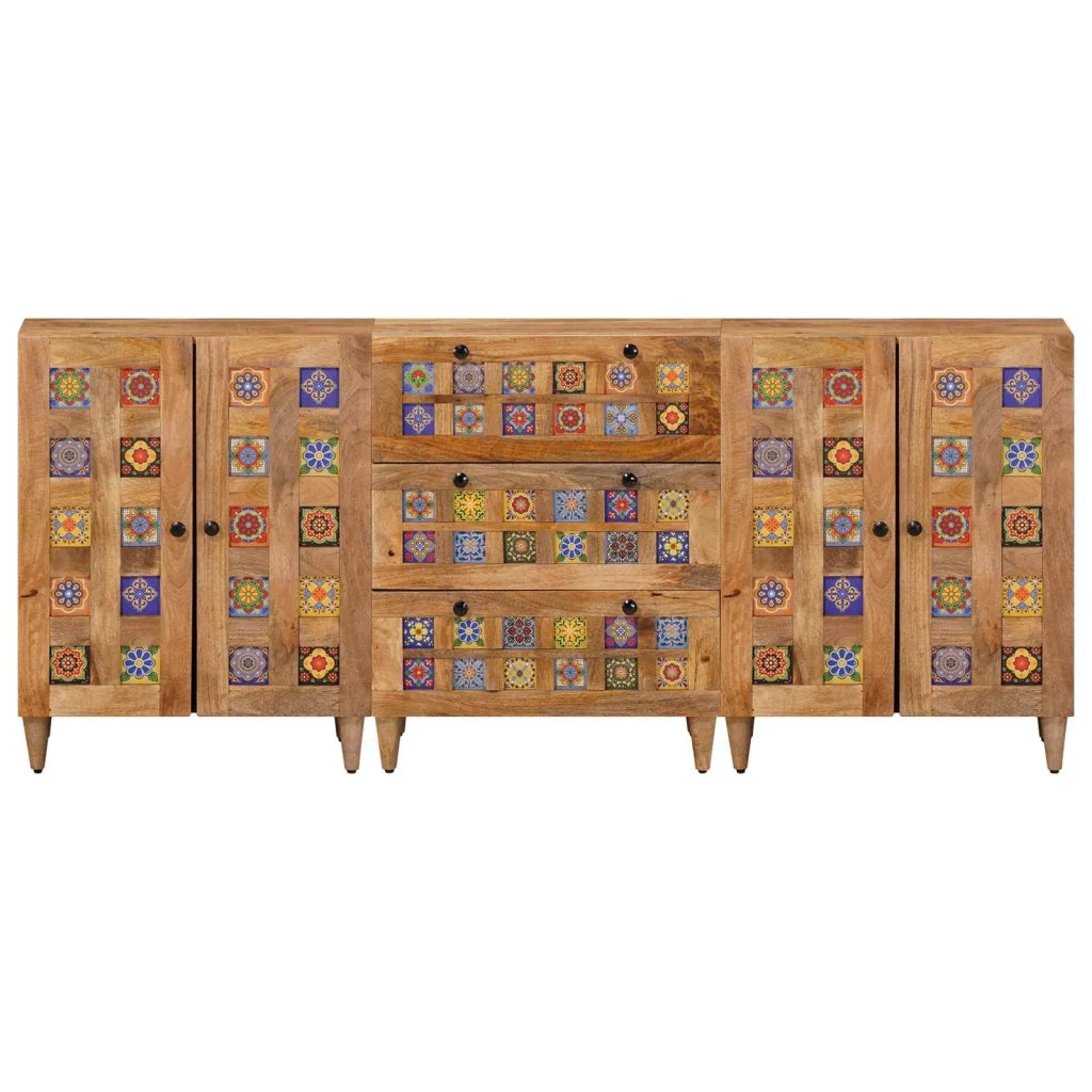 Credenza 3 pcs Naturale 60 x 33,5 x 75 cm 3310095