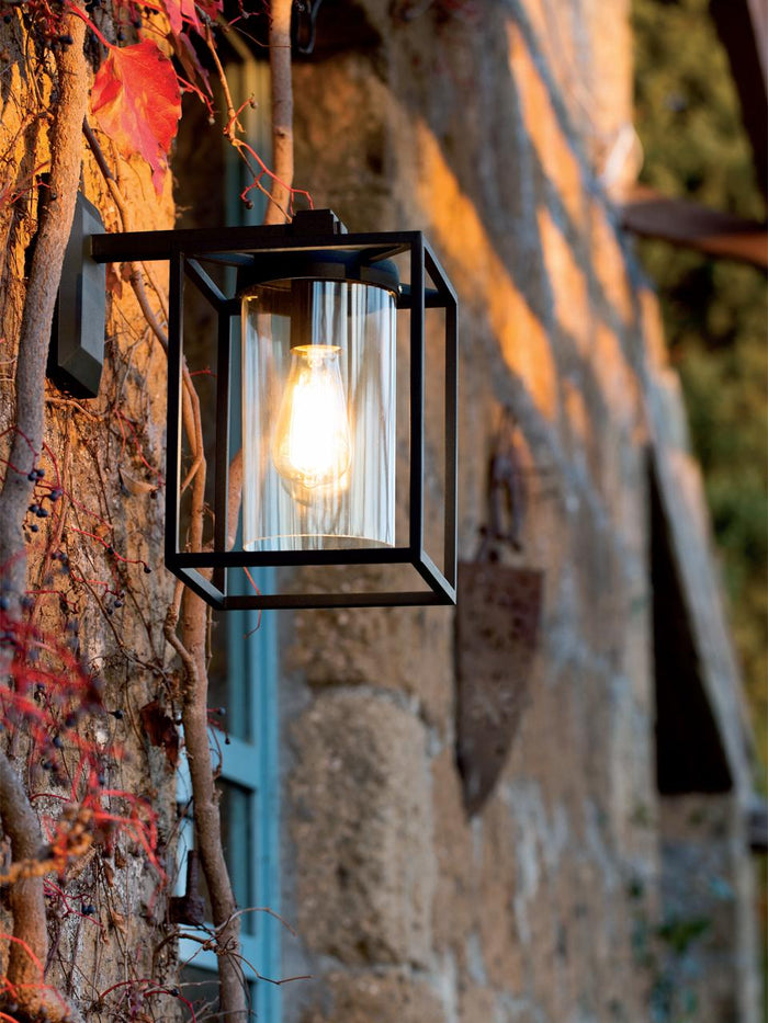 Lampada a Sospensione da Esterno E27 in Alluminio Sovil Nero