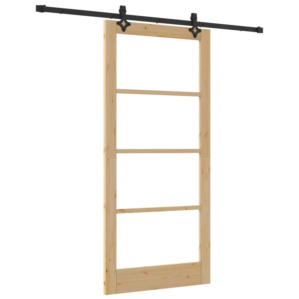 Set di porte scorrevoli  con hardware 'ORKDAL'Legno massello e vetro
