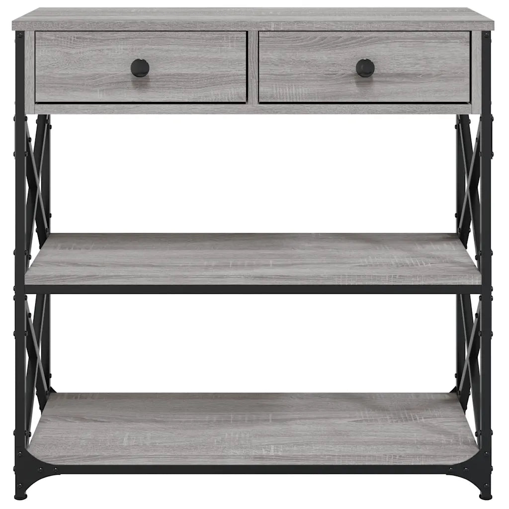 Tavolino Consolle | Tavolo d'Ingresso Grigio Sonoma 75x28x75 cm Legno Multistrato