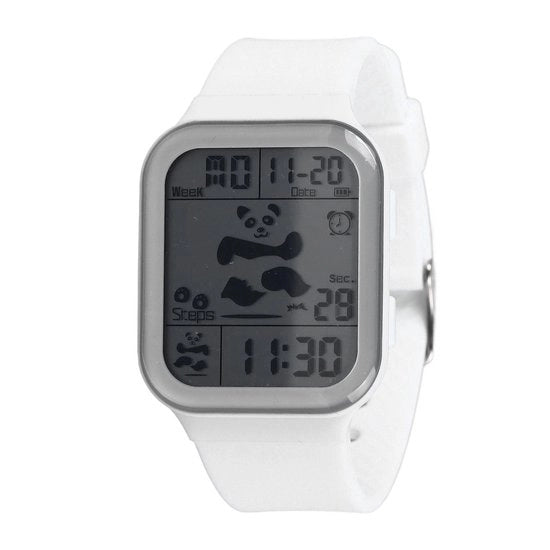 Orologio studentesco con display luminoso - acqua resistente - digitale cronografo - adatto per ragazzi e ragazze - bianco