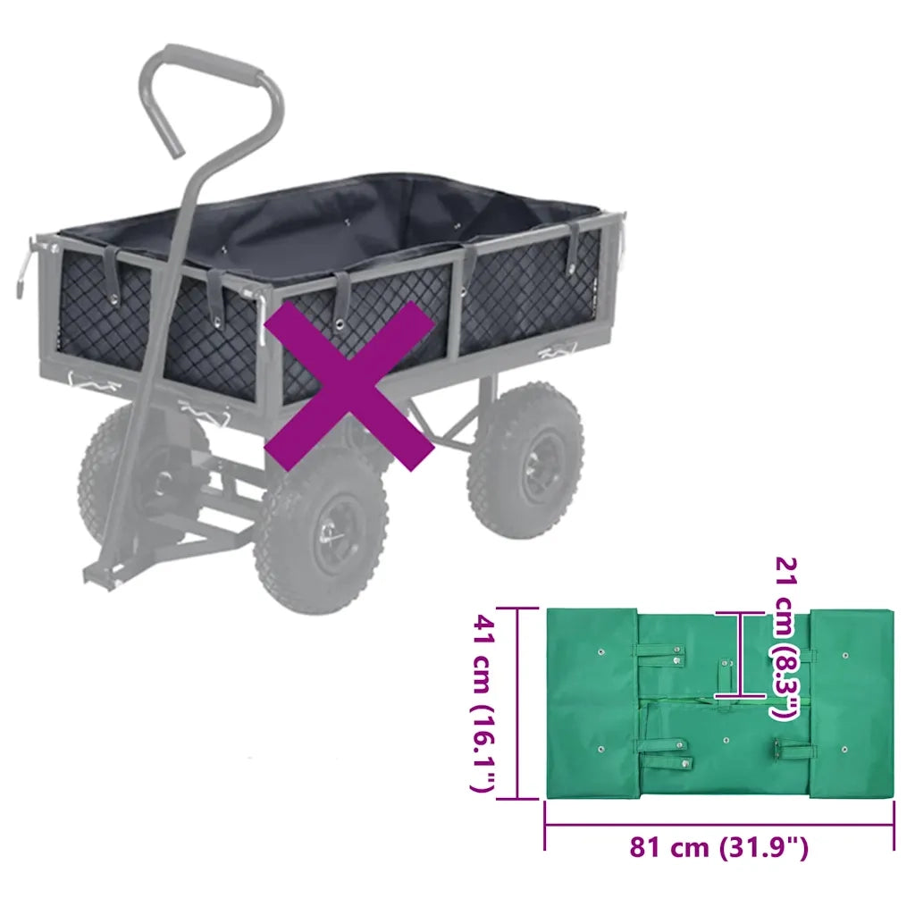 Telo per Carrello da Giardino in Tessuto Verde  cod mxl 73388