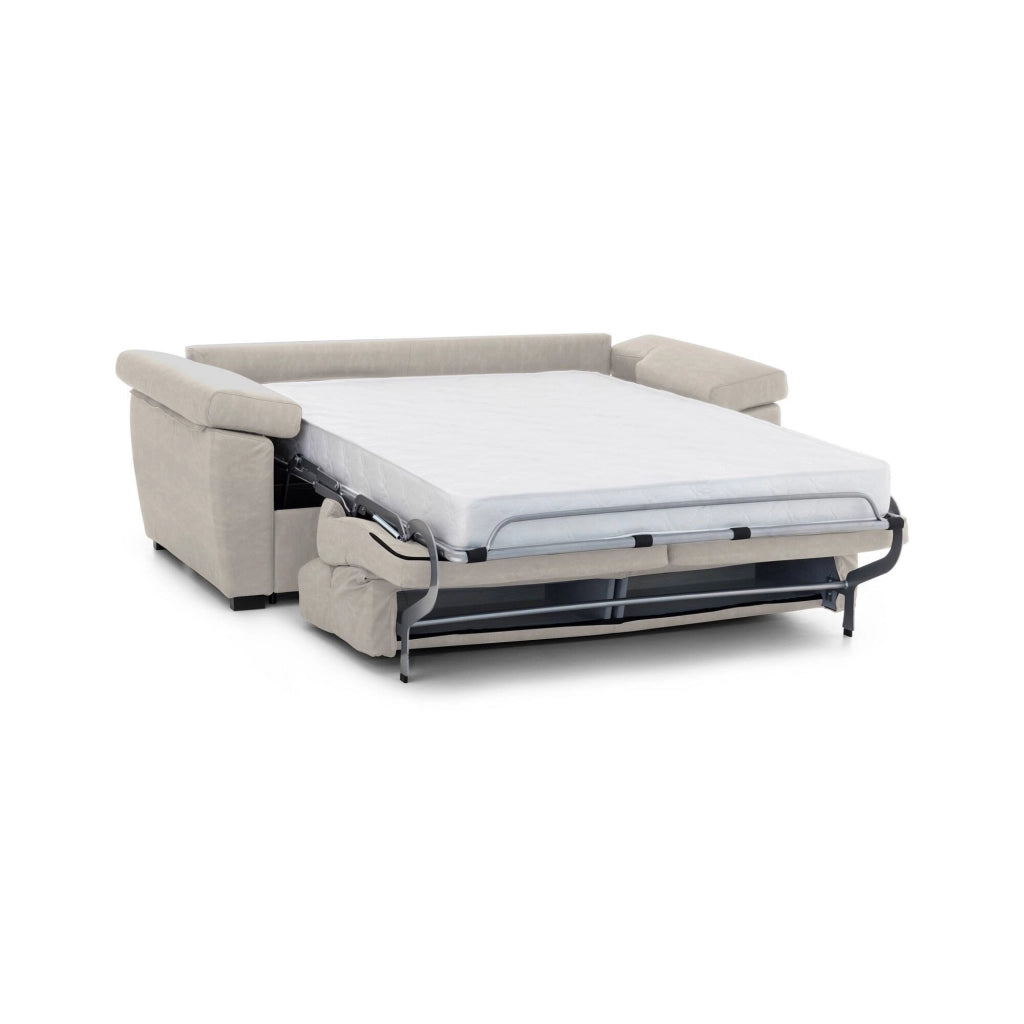 Contrada, Divano Letto 2 Posti Sfoderabile Made in Italy, 205x95 cm Beige